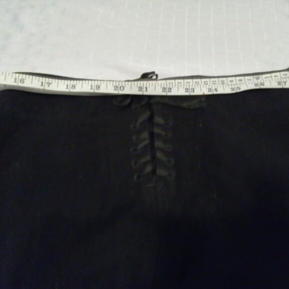 Original navy pants revamped in genuine wool, lace-up closure, multiple buttons - Picture 4 of 7